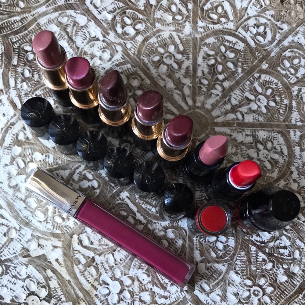 Lancome lipsticks pink nude cream gold shimmer red matte - Picture 5 of 13